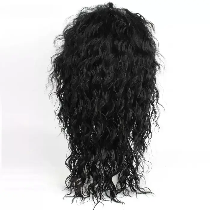 Perruque noire mi-longue bouclée pour cosplay d'Anime Michael Jackson