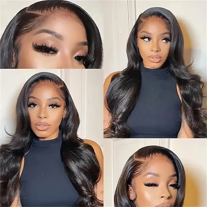 Extensions de cheveux naturels brésiliens ondulés avec closure, tissage de cheveux humains non trait