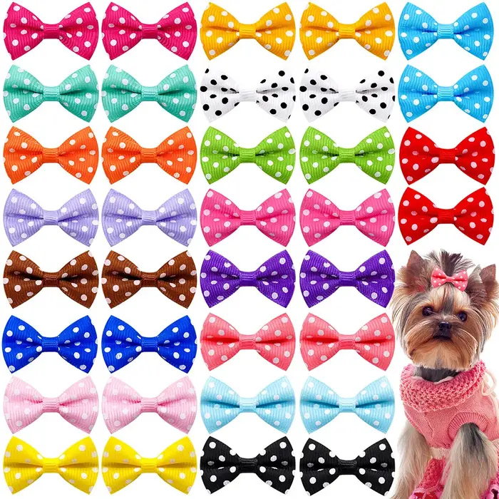 Pinces à cheveux pour chien, 10 pièces, Style d'été frais, couleur unie, pince à cheveux pour animau
