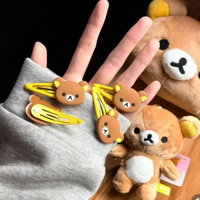 Barrettes Rilakkuma mignonnes pour cheveux