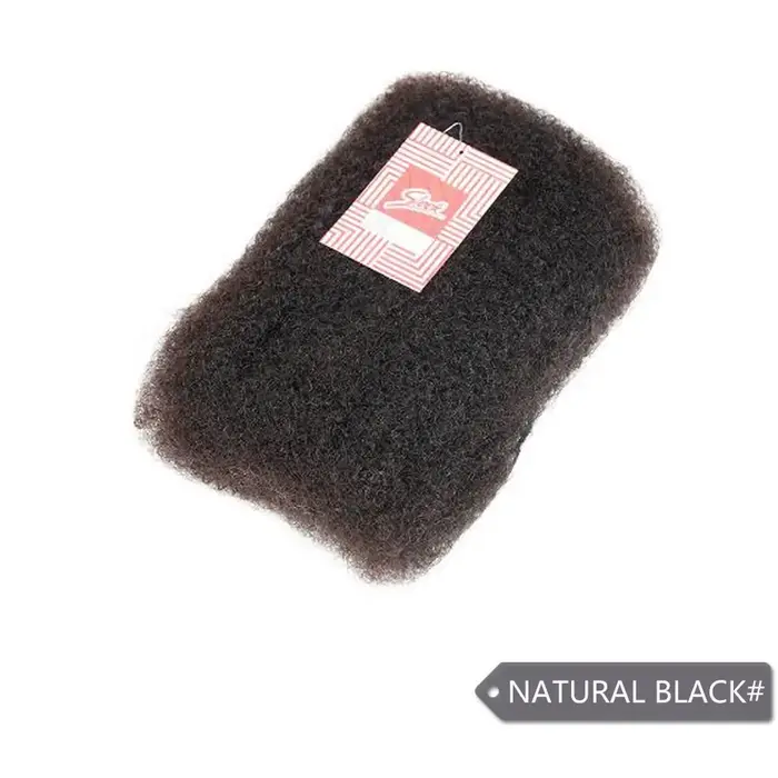 Extensions de cheveux humains afro crépus en vrac gris sel noir naturel/marron/gris-léger pour tress