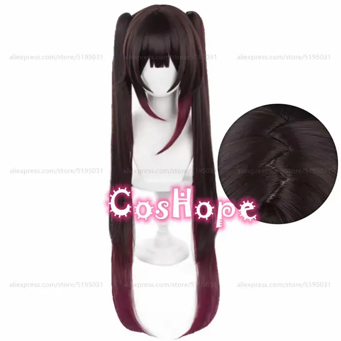 Perruque de Cosplay Synthétique de Style Zigzag de 90cm de Long