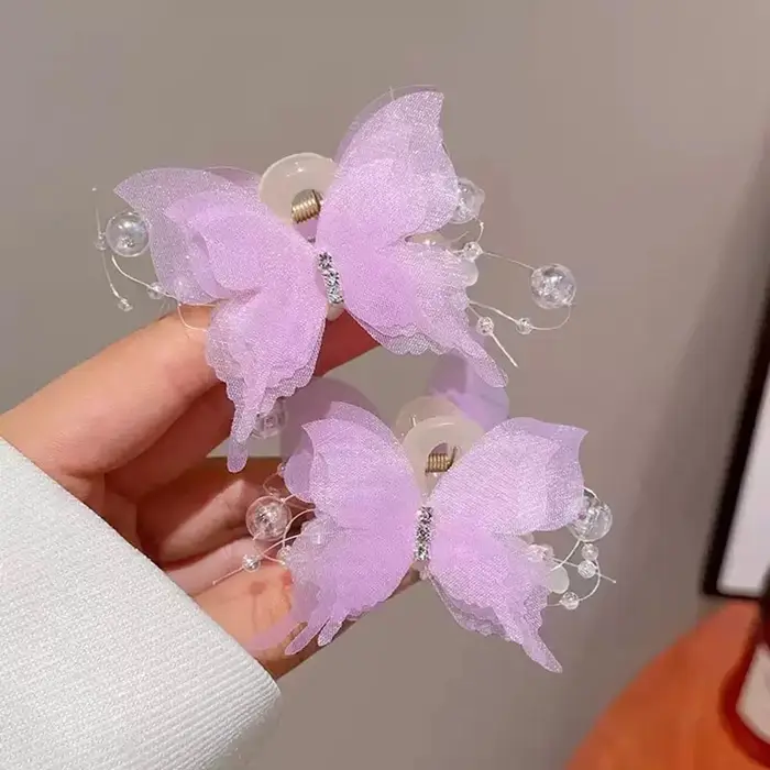 Barrettes à cheveux papillon pour femmes