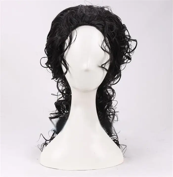 Perruque noire Michael Jackson 2026 pour cosplay