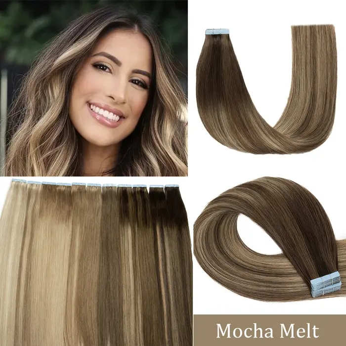 Nouvellement 24 ''Long Extension de cheveux humains femmes bande Ins
