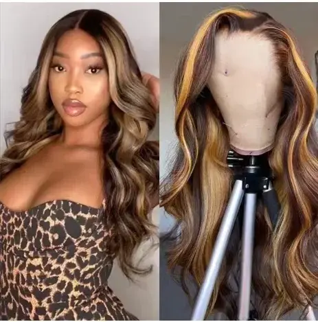 Nouvelles perruques synthétiques Body Wave 13*4 Lace Front