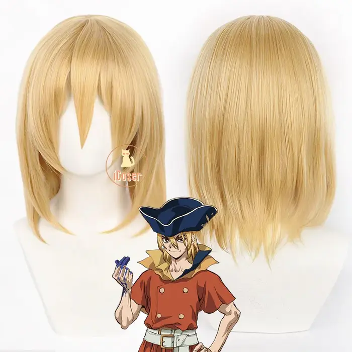 Perruque de cosplay Anime Dr. Stone: Science Future Part 3 Ryusui Nanami
