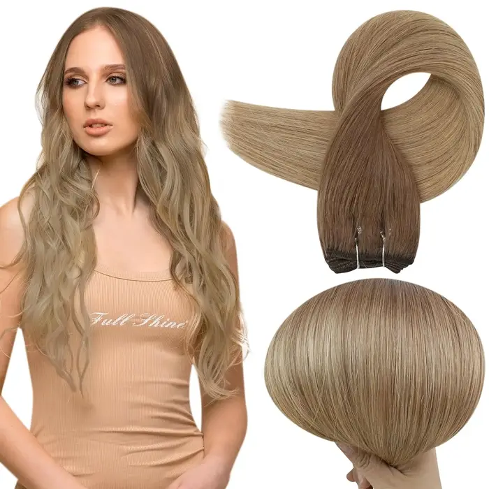 Extensions de cheveux naturels Remy lisses et soyeux