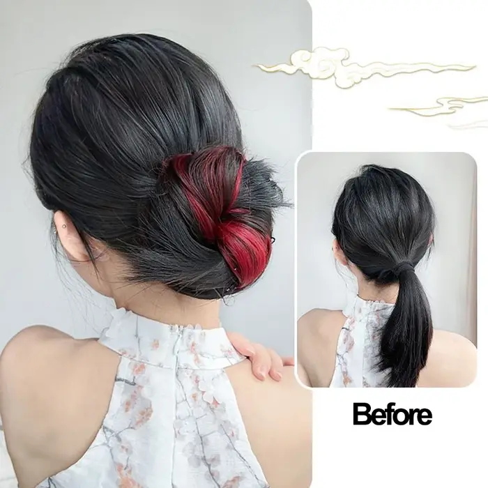 Perruque synthétique à tête sphérique à remontage automatique de 50cm, lot de cheveux pour femme, ch