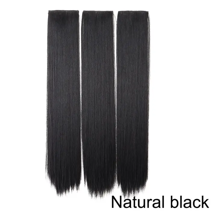 Extension capillaire synthétique longue et lisse de 24 pouces