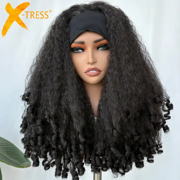 Perruque bandeau Afro bouclée X-TRESS pour femmes
