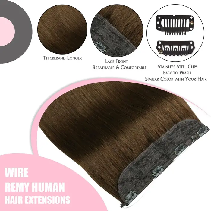 Extensions de cheveux invisibles Halo