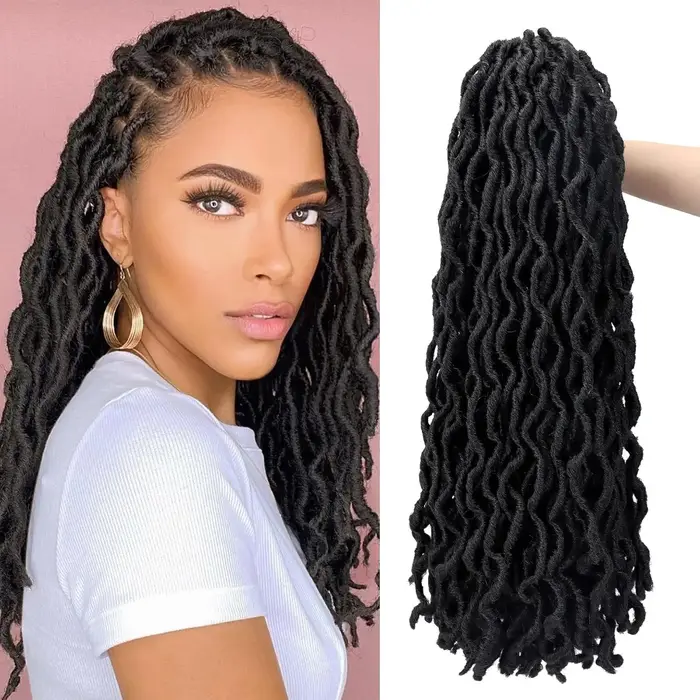 18/24 pouces déesse Faux locs Crochet cheveux 6 paquets/Lot doux gitane