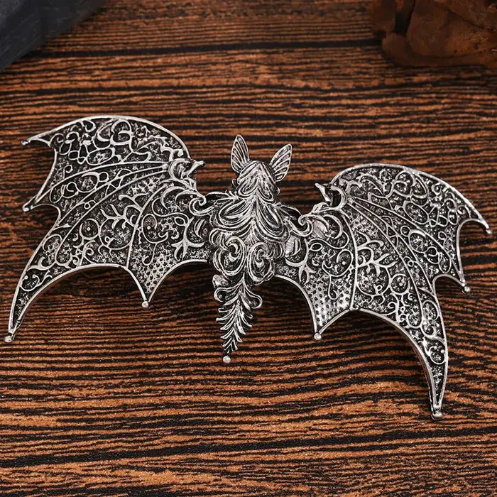 Pince à cheveux chauve-souris gothique rétro Viking pour femmes