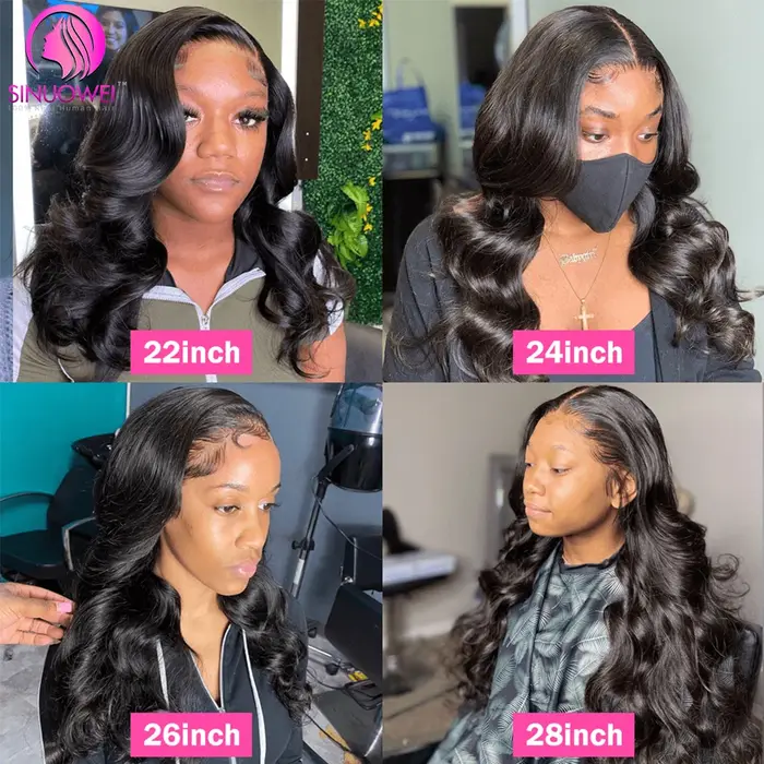 Perruque Sinuowei U V Part Body Wave en cheveux humains pour femmes