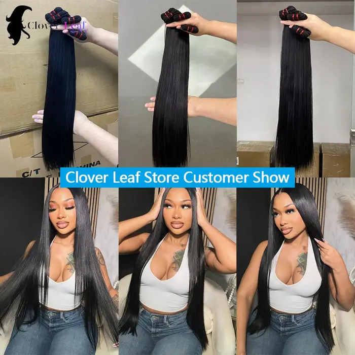 Mèches vietnamiennes 100% naturelles lisses, Double tirage, Extensions de cheveux non traités, 15A