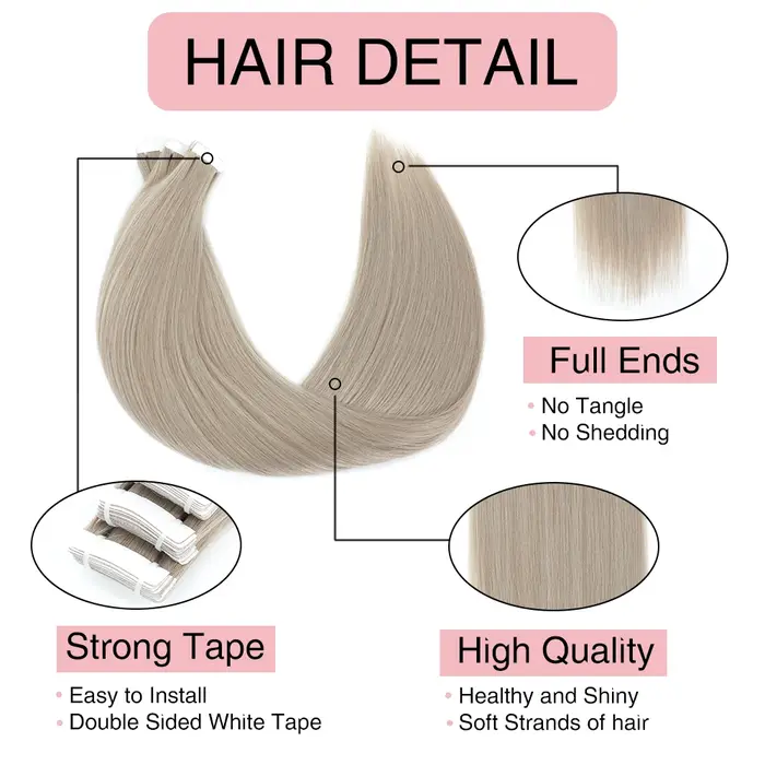 Bande naturelle dans les Extensions de cheveux 26 pouces