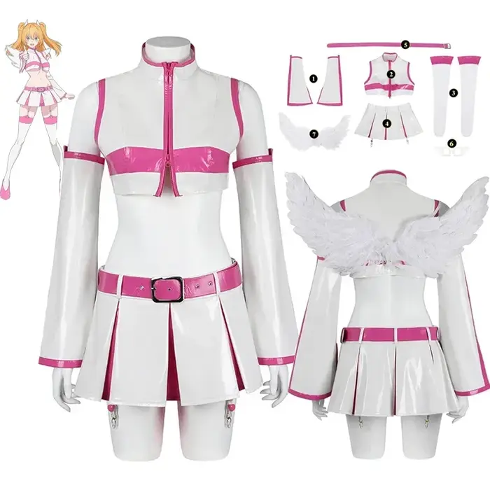 2.5 séduction dimensionnelle Liliel Lillyel Lilysa Nigoriri Milliela Mikari Ririsa Cosplay Costume ailes perruque ensemble complet