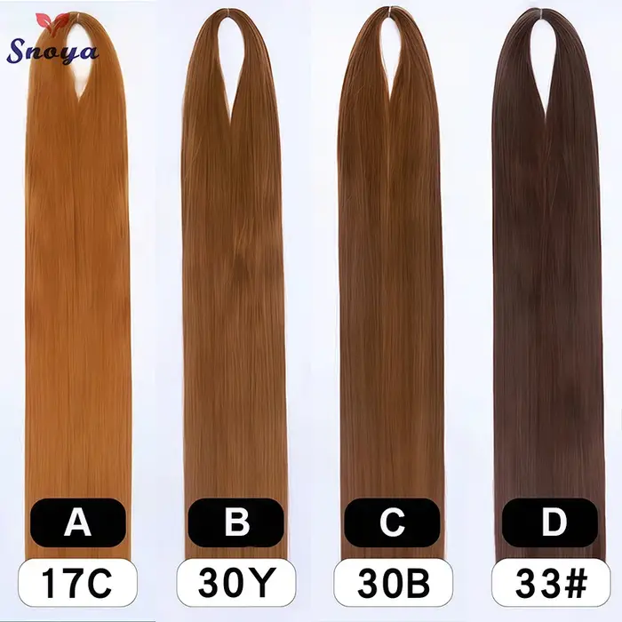 Snoya 120 cm matières premières de cheveux synthétiques 100 couleurs utilisées pour la coiffure de perruque/augmentation