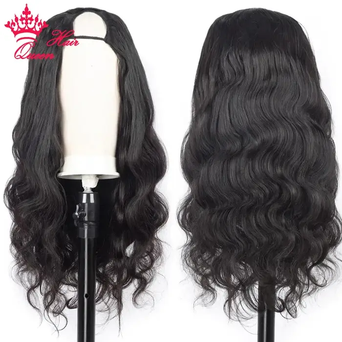 Queen Hair U Part Wig Human Hair Body Wave/Straight Glueless 100% Human Hair Wigs Invisible Hair Lin