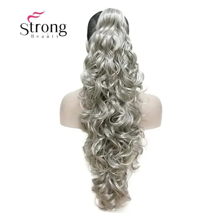 32 "clip synthétique bouclé en griffe cordon queue de cheval Extension de cheveux postiche