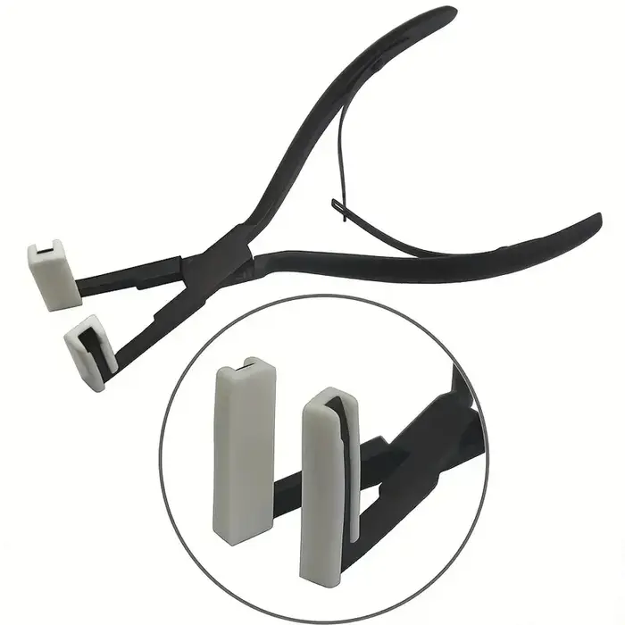 Pince à cheveux professionnelle en acier inoxydable pour extensions