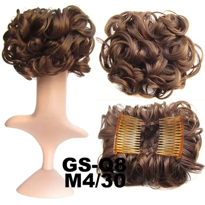 Jeedou synthétique Updos cheveux bouclés Chignon pince