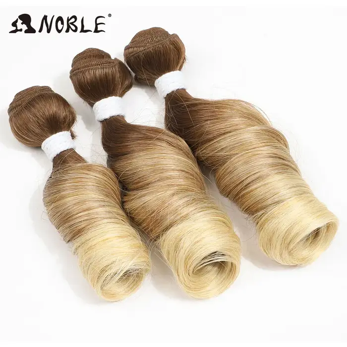 NOBLE Extensions de cheveux synthétiques en mèches de 10-12 pouces