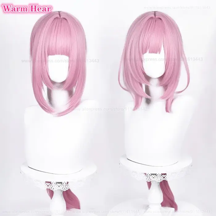 4 Styles Elysia jeu de cheveux synthétiques 80 cm/120 cm de Long rose Cosplay perruques avec oreilles