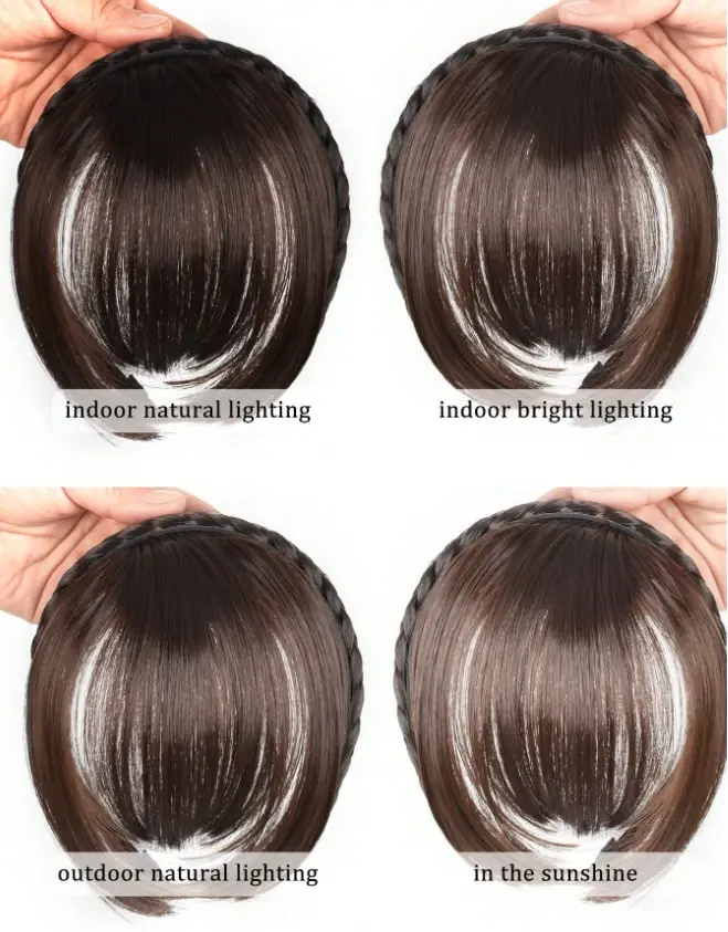 Frange de cheveux avec bandeau tressé