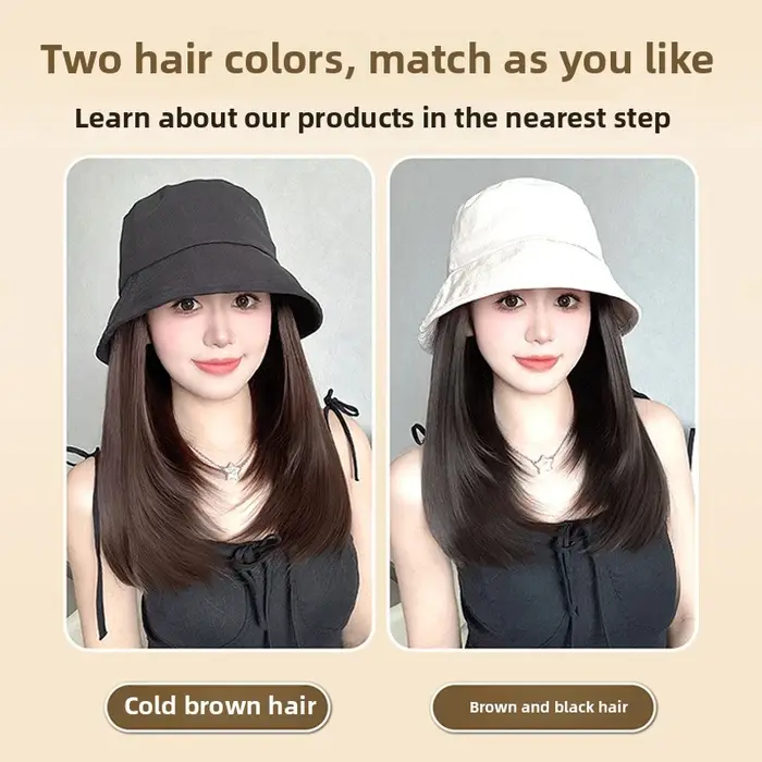Chapeau perruque une pièce pour femme