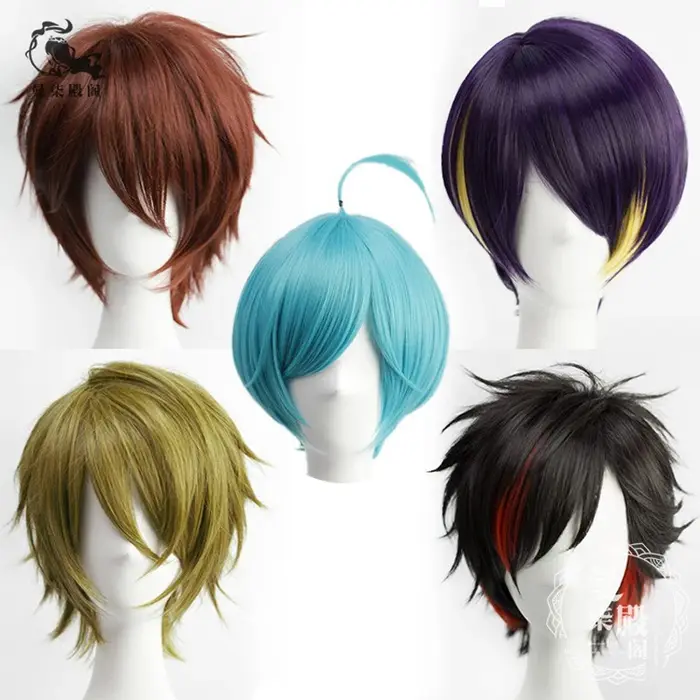 Ensemble de perruques Cosplay pour Halloween, Cosplay ES Morisawa Chiaki Shinobu Sengoku Shinkai Kanata Nagumo tedora Takamine Midori