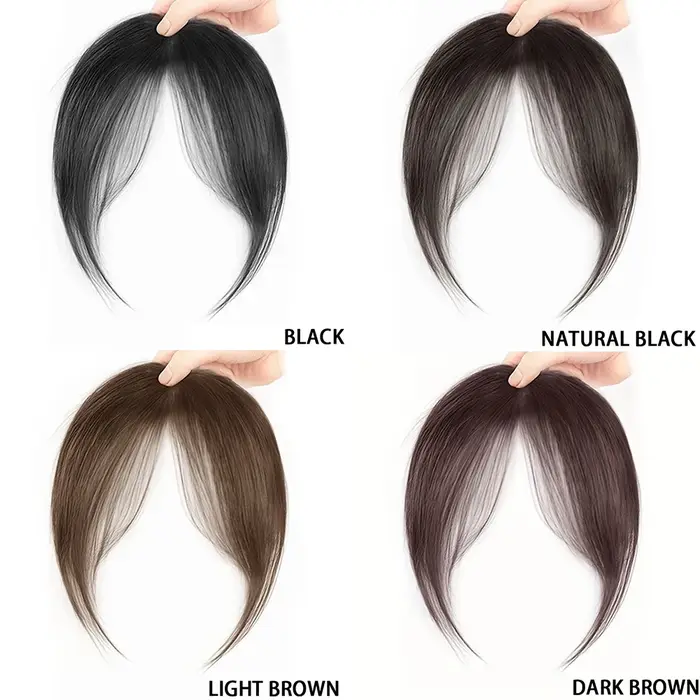 Frange de cheveux synthétiques pour femmes, pour perruque ehead, frange octogonale naturelle, 8 pouc