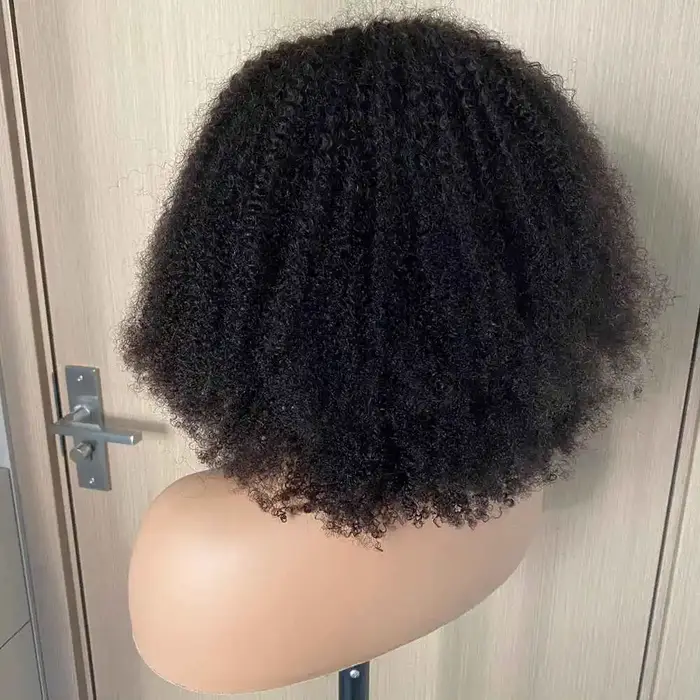 Mongol court 4B 4C perruques Afro crépus bouclés Bob perruque brésilienne perruque cheveux humains pour femme cheveux humains perruques de cheveux naturels pleine Machine