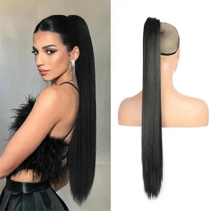 Extensions de queue de cheval longues et bouclées, pince à griffes ondulées, faux cheveux de queue de cheval pour femmes, faux queue de cheval synthétique naturelle