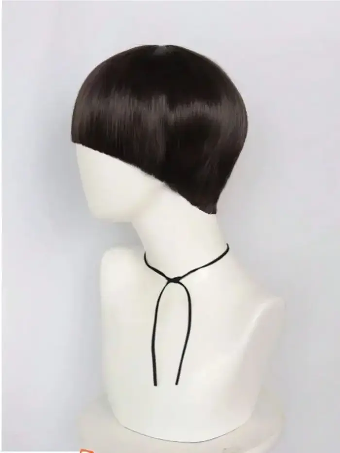 Perruque de cosplay courte brune pour hommes
