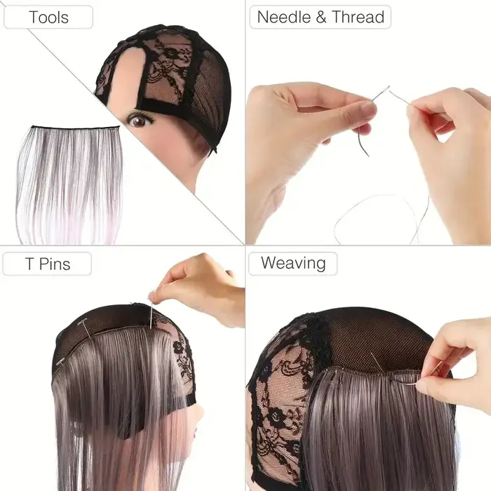 Ensemble d'aiguilles et de fil pour tissage