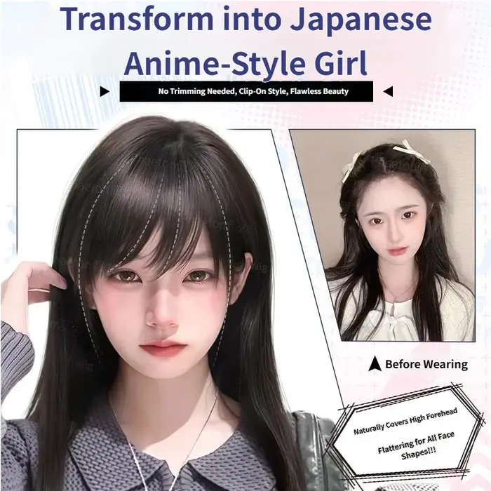 Extensions de franges à clipser 100 % cheveux humains