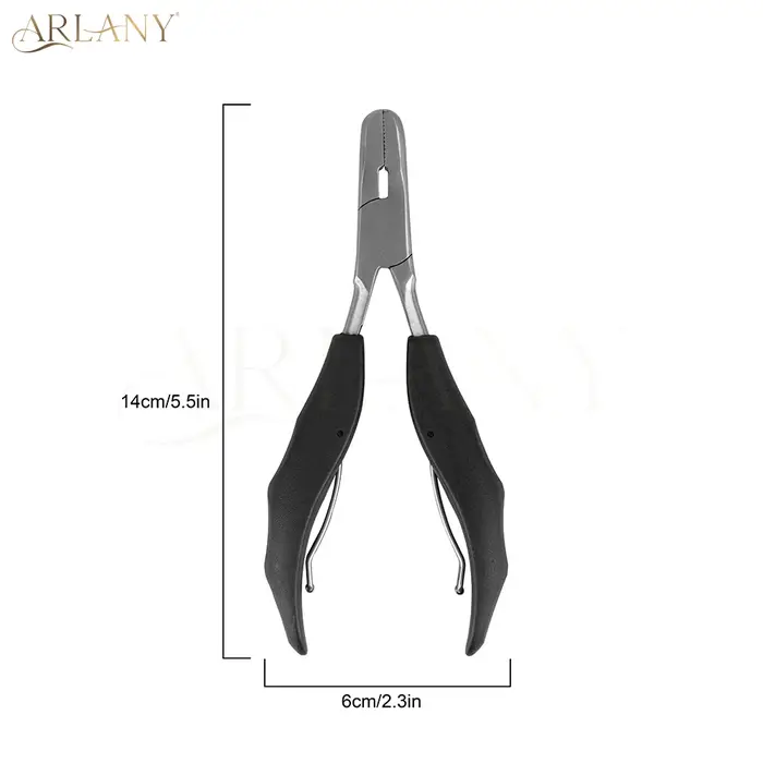 Pince pour extensions de cheveux en acier inoxydable