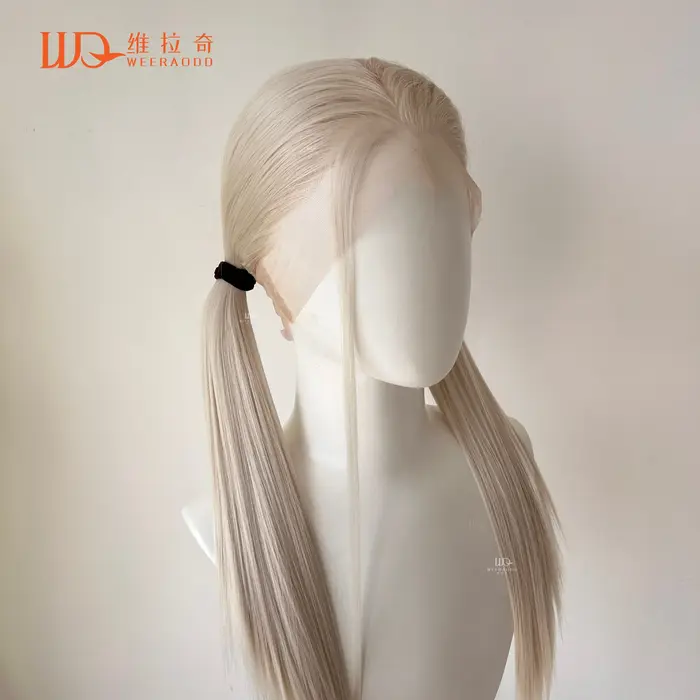 Perruques synthétiques Full Lace de couleur blond clair pour femmes noires