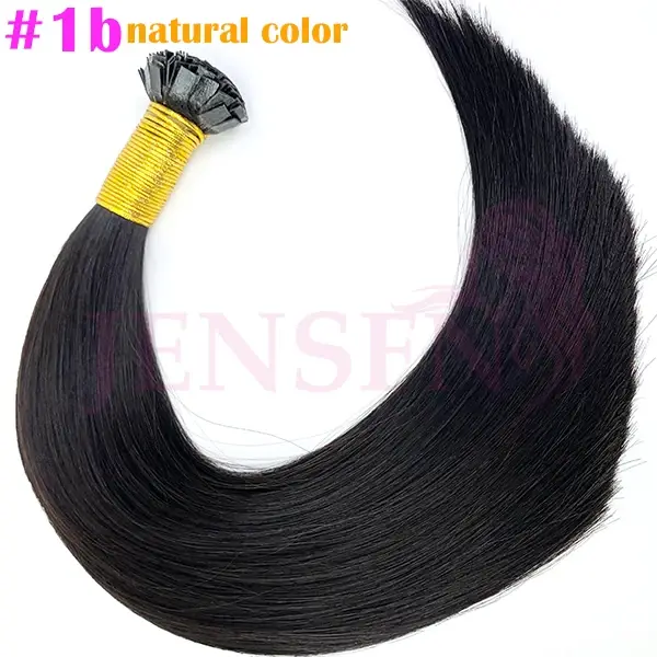 Extensions de cheveux à pointe plate droite de haute qualité Remy 100%