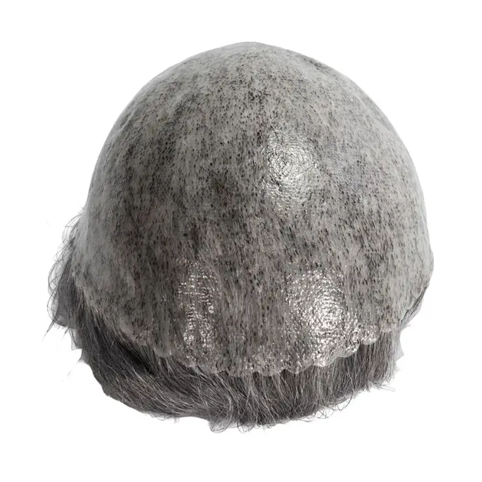 Toupet cheveux humains hommes 0.12-0.014mm peau avec noeuds