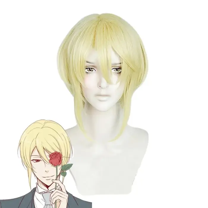 Anime MORIARTY le PATRIOT William James Moriart Cosplay perruque Blonde courte résistant à la chaleur cheveux synthétiques