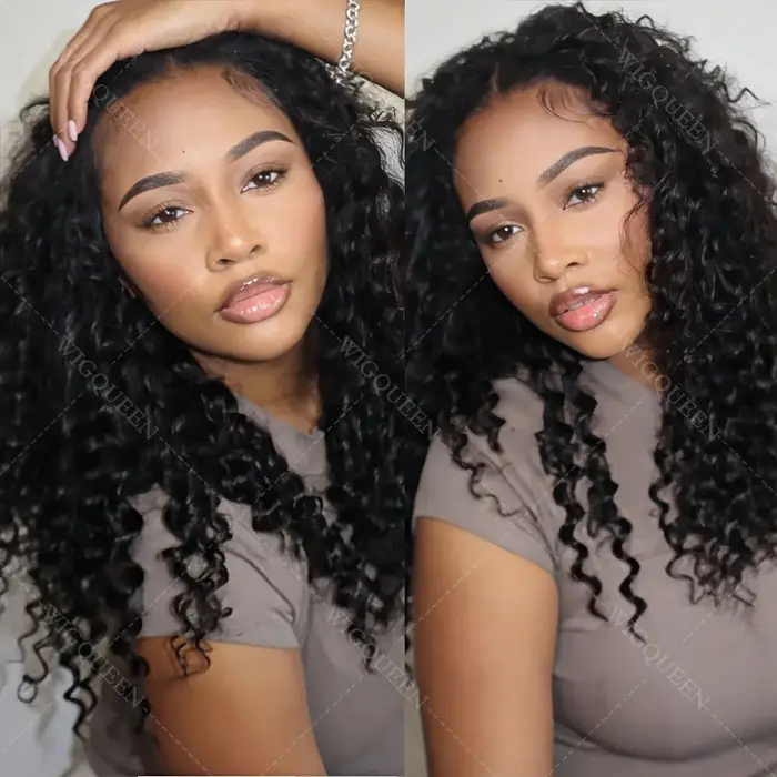 12A sans noeud pré-séparé vague profonde plume Crochet cheveux humains 100% Extensions de cheveux ré