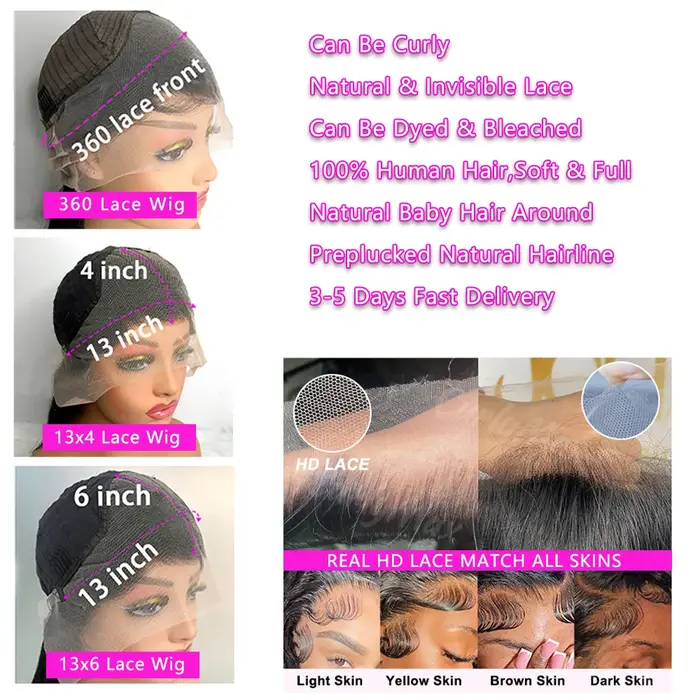 Perruque Lace Front Wig naturelle brésilienne, cheveux lisses, rouge bordeaux 99J, 13x6, 30 40 pouce