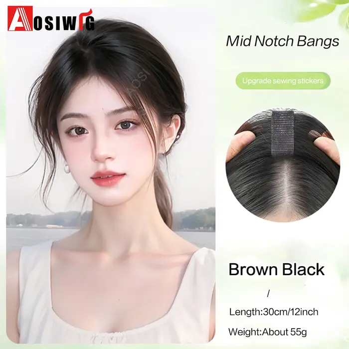 Nouveau Design de front Invisible et garniture de cheveux humains d'aspect naturel pour les femmes p