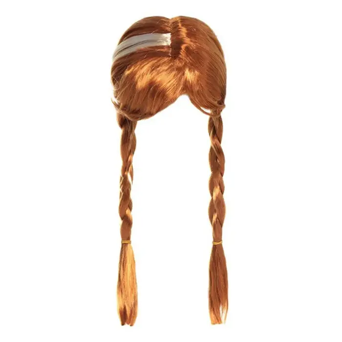 Perruque de cosplay Anna, accessoire de princesse, postiche pour Halloween, perruque synthétique pour jeu de rôle Anna