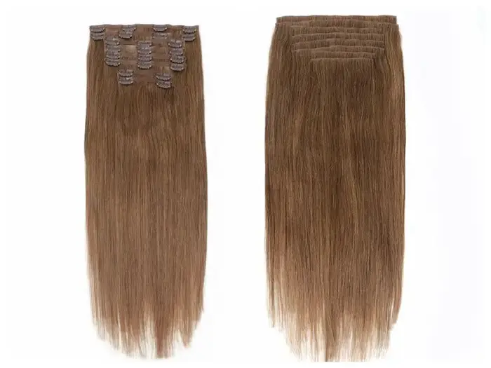 Extensions de cheveux à clips 100% vrais cheveux humains