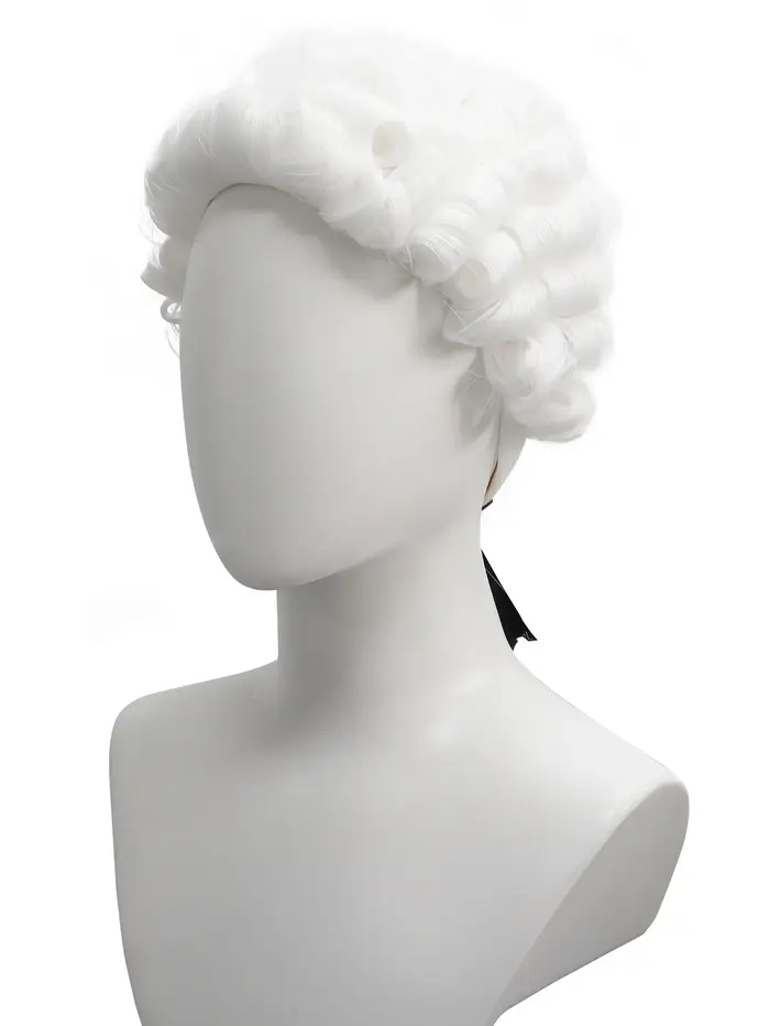 Perruque de juge ou d'avocat de style baroque blanc
