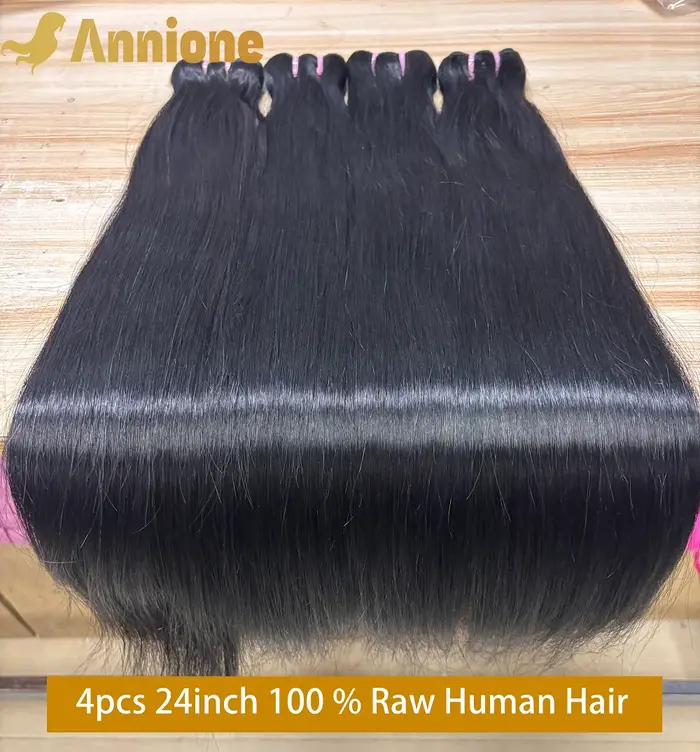 Lots de Cheveux Naturels 100% Humains 15A Double Drawn Cheveux Vietnamiens Bruts Lisses Non Traités